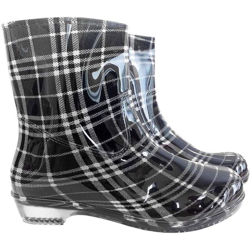 foto del prodotto reis btdkcheckbw36 grensho scarpe in pvc, taglia 36, colore nero bianco
