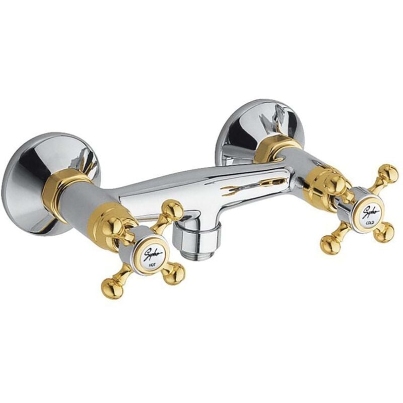 foto del prodotto reitano rubinetteria antea - miscelatore doccia antea, color cromo/oro 3862 - sapho