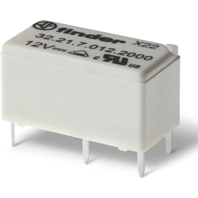 foto del prodotto relè, 12 vdc, spdt, 6 a, foro passante (tht), serie 32.21 - finder 32.21.7.012.4000