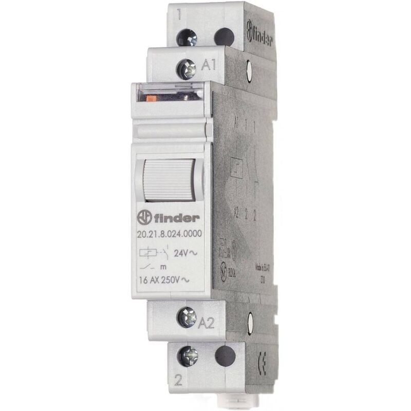 foto del prodotto rel a impulso guida din finder 20.21.8.230.4000 1 na 230 v ac 16 a 4000 va 1 pz.