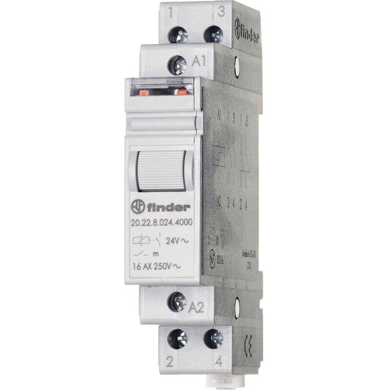 foto del prodotto rel a impulso guida din finder 20.22.8.120.4000 2 na 120 v ac 1 pz.
