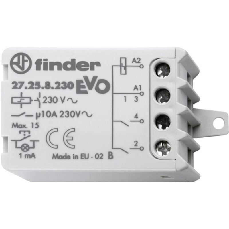 foto del prodotto rel a impulso incasso finder 27.26.8.230.0000 2 na 230 v ac 10 a 2300 va 1 pz.