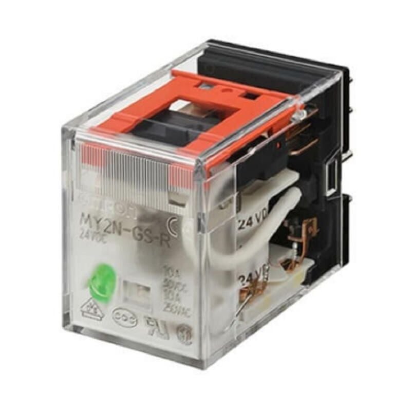 foto del prodotto rel a innesto, 14 pin, 4pdt, 6a indicatore meccanico, 24 v ca my4gsrac24 omron