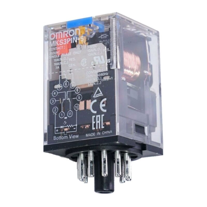 foto del prodotto rel contatti omron 3 scambi 230vac led mks3pin5ac230 24