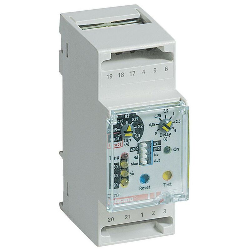 foto del prodotto rel differenziale bticino a toroidi separati tipo a 2 moduli g701n
