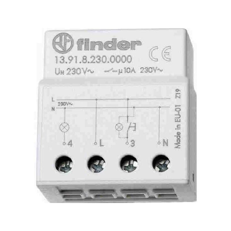 foto del prodotto rel elettronico ad impulsi e monostabile 1 no 10 a temporizzato, silenzioso, 230 v ac finder 139182300000