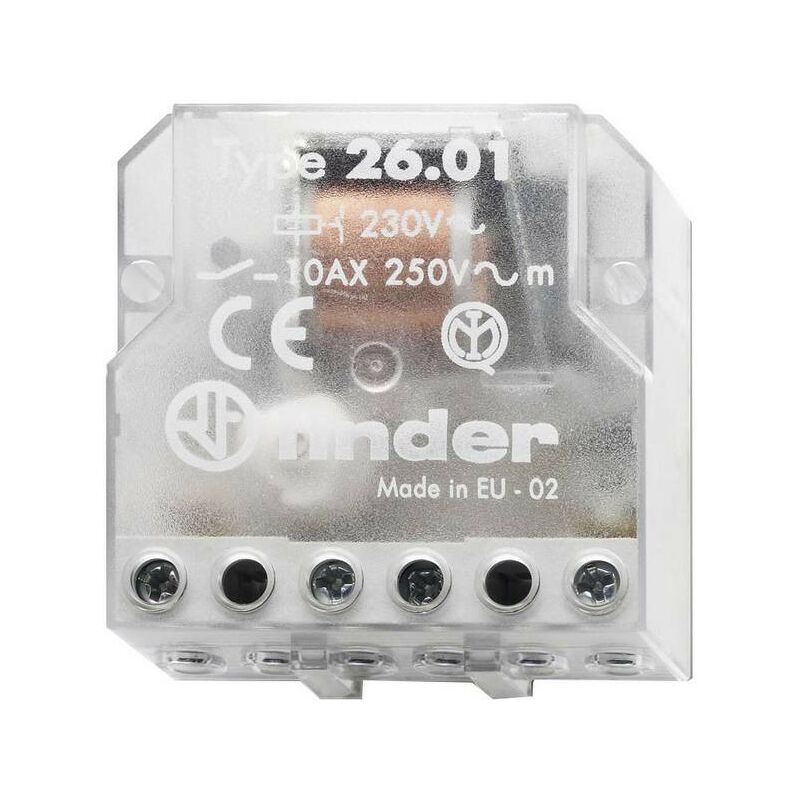 foto del prodotto rel interruttore incasso 12v ac 10a 26.04.8.012.000 finder