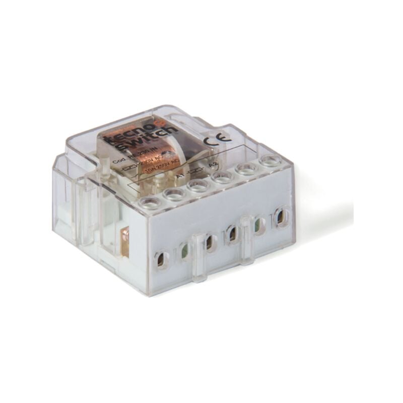 foto del prodotto rel meccanico ad impulsi tecno switch 10a 12vac 4 pulsanti re012in