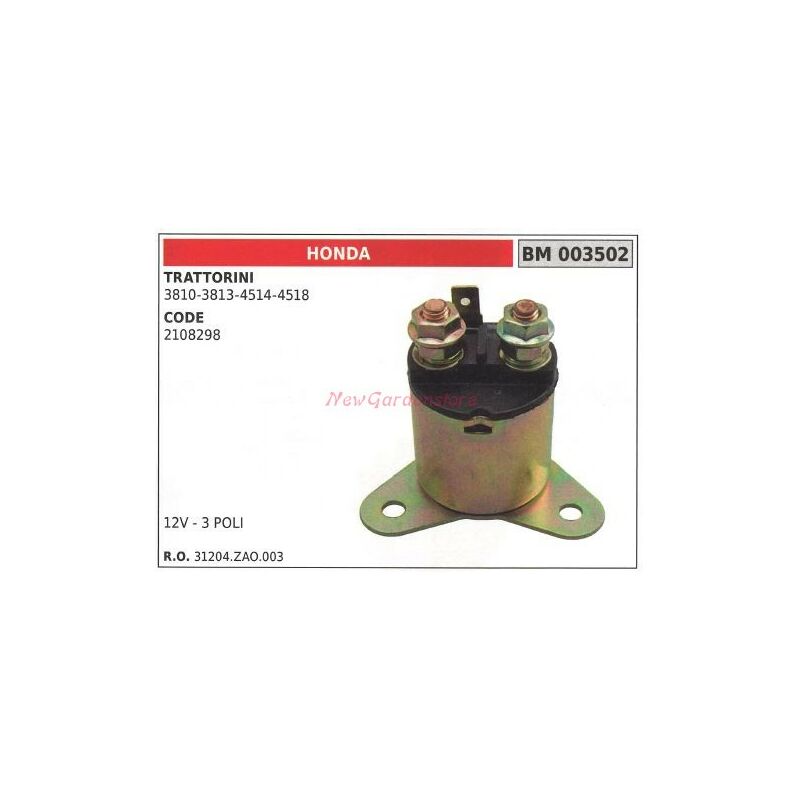foto del prodotto relè solenoide honda trattorino 3810 3813 4514 4518 code 2108298 003502