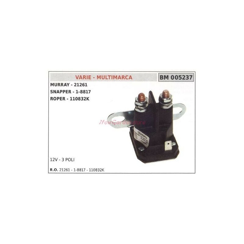 foto del prodotto rel solenoide multimarca murray 21261 snapper 1 8817 roper 110832k 005237