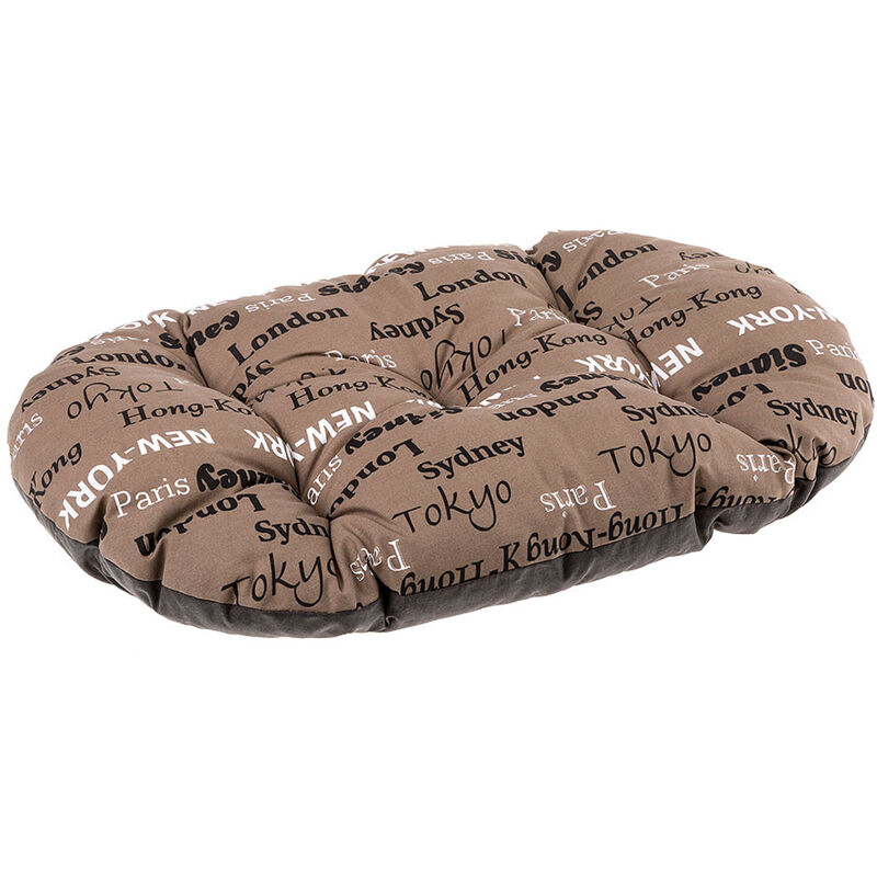 foto del prodotto relax c cuscino in cotone con soffice imbottitura. varie misure.. variante 78 8 misure 78 x 50 cm marrone ferplast