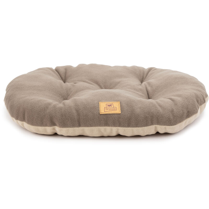foto del prodotto relax microfleece cuscino per cani e gatti in morbido micropile. vari colori e misure.. variante 45 2 misure 43 x 30 cm tortora ferplast