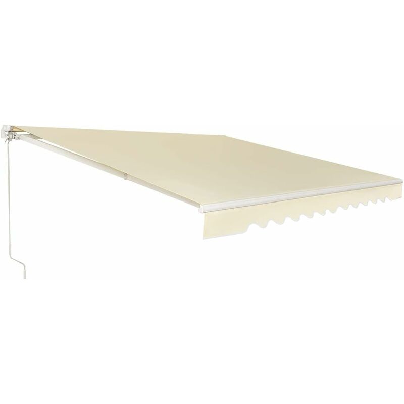 foto del prodotto relax4life 300 x 250 cm tenda da sole per esterno avvolgibile, tenda da esterno a bracci estensibili con manovella manuale, angolazione regolabile