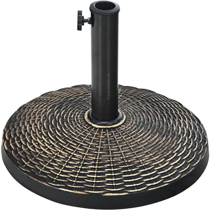 foto del prodotto relax4life base per ombrellone 38mm 48mm, base rotonda quadrata per parasole con manico regolabile, base di supporto per giardino, terrazza e bar