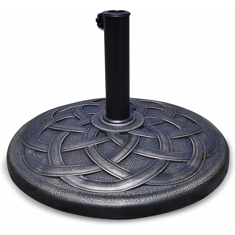 foto del prodotto relax4life base per ombrellone rotonda quadrata, base per ombrellone diametro da 3,8 e 4,8 cm, supporto per parasole con manovella da regolare, per
