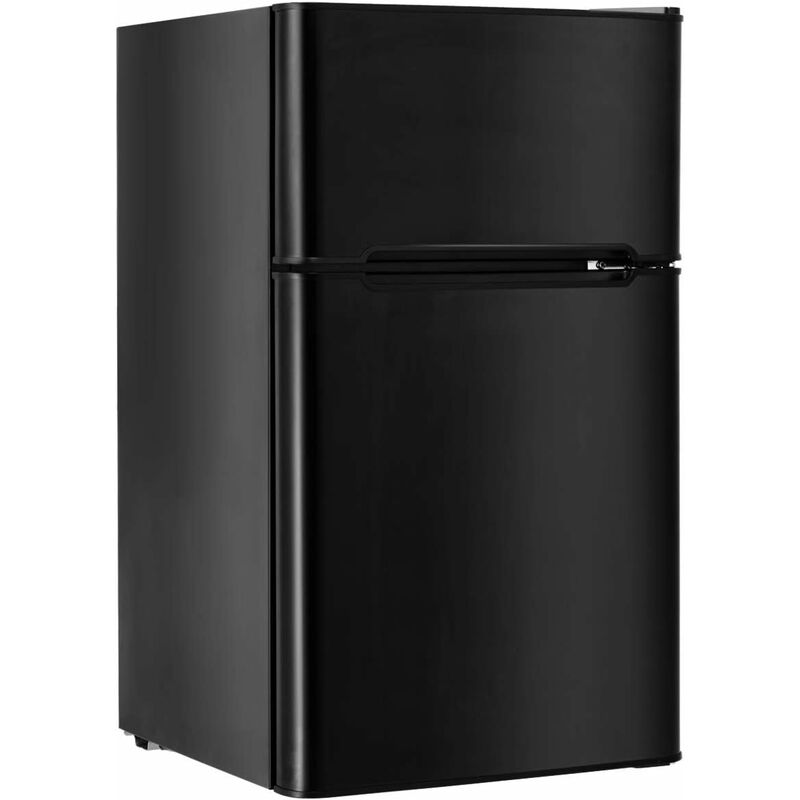 foto del prodotto relax4life frigorifero piccolo con congelatore, 91l, doppia porta, mini frigo portatile con 7 temperature regolabili, luci a led, adatto a camera,
