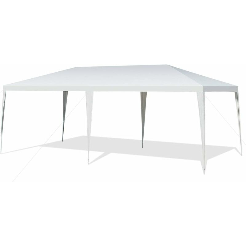 foto del prodotto relax4life gazebo da giardino per feste ed eventi, in tessuto pe antistrappo e impermeabile con perterrazza e patio 6x3x2,6m, no pannelli 