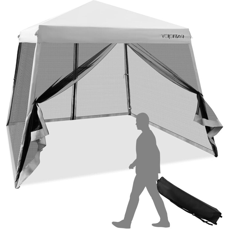 foto del prodotto relax4life gazebo da giardino pieghevole 3x3m, gazebo da esterno impermeabile e resistente, altezza regolabile, tenda gazebo per fiere, mercato,