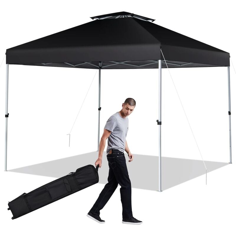 foto del prodotto relax4life gazebo da giardino pieghevole, gazebo da esterno impermeabile e resistente, altezza regolabile, tenda gazebo per fiere, mercato,