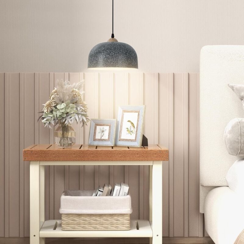 foto del prodotto relax4life lampadario a sospensione, in metallo, con altezza di sospensione regolabile e attacco e27, per camera da letto, soggiorno, sala da
