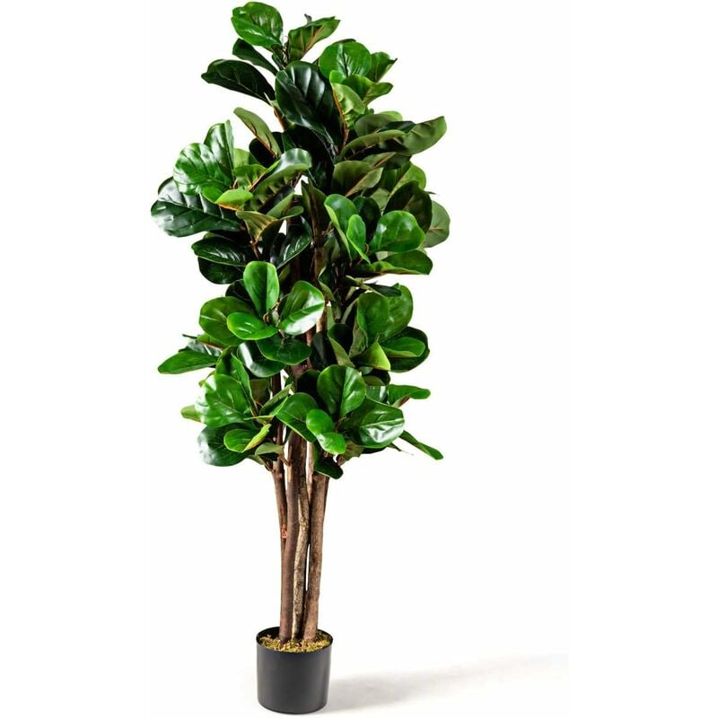 foto del prodotto relax4life palma areca phoenix artificiale 1,3 m, palma alta artificiale in vaso con rami pieghevoli, pianta finta tropicale di decorazione da
