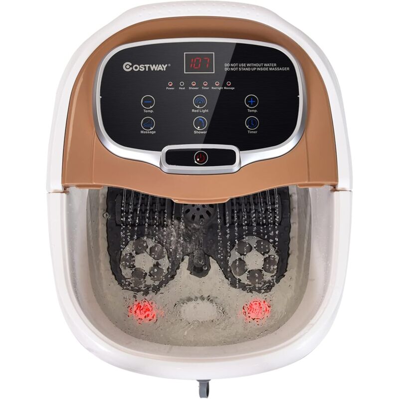 foto del prodotto relax4life pediluvio idromassaggio elettrico 3 in 1 con doccia, riscaldamento rapido e mantenimento temperatura, sterilizzazione a infrarossi e