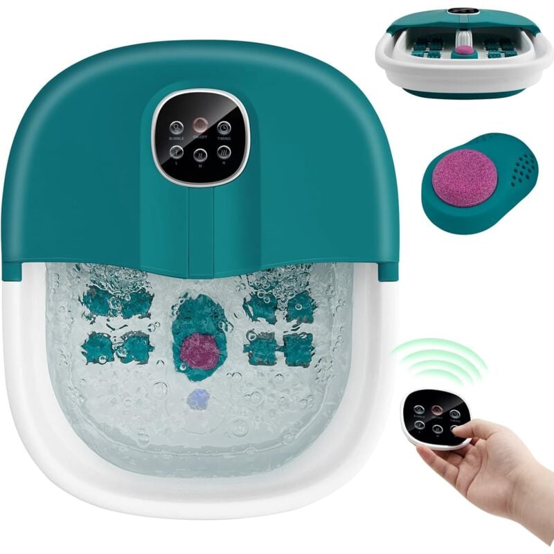 immagine 0 del prodotto relax4life pediluvio massaggiatore piedi con bolle di vibrazione e rulli, idromassaggio piedi con 3 temperature regolabili e timer 20 60 min,