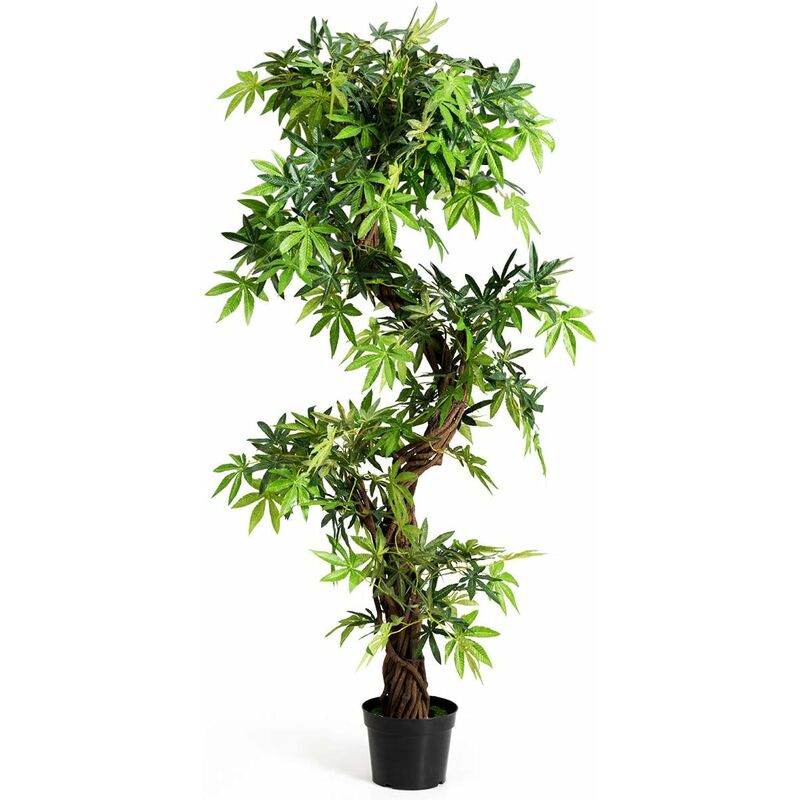 foto del prodotto relax4life piante finte da interno de esterno, piante artificiali 120cm di altezza, pianta finta realistica per esposizione decorazione domestica