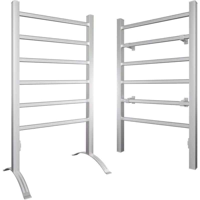 foto del prodotto relax4life porta asciugamani elettrico in alluminio, portasciugamani multifunzionale elettrico 2 in 1, portasciugamani elettrico per vestiti e