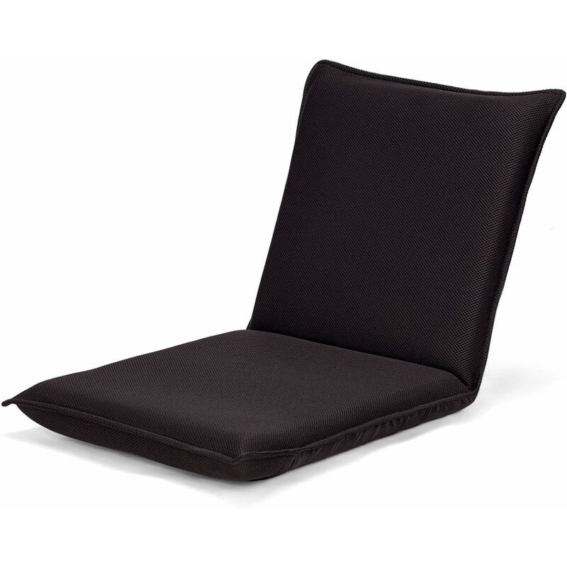 foto del prodotto relax4life sedia da terra reclinabile, poltroncina con imbottitura spessa e schienale regolabile in 6 posizioni, sedia da pavimento versatile per