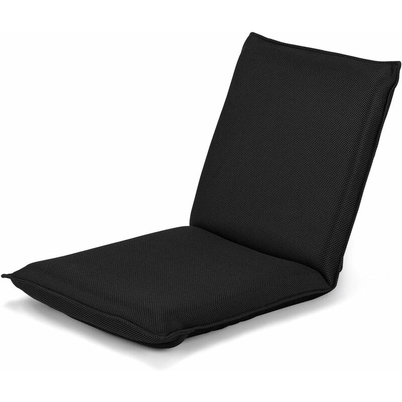 foto del prodotto relax4life sedia da terra reclinabile, poltroncina con imbottitura spessa e schienale regolabile in 6 posizioni, sedia da pavimento versatile per