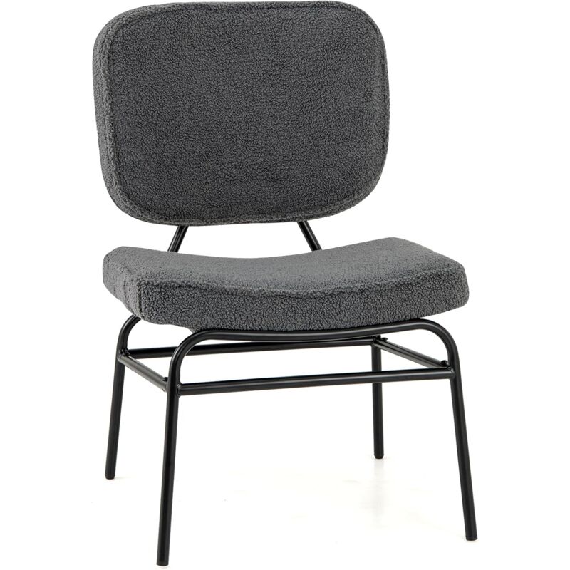 foto del prodotto relax4life sedia imbottita da relax, sedia con schienale curvo e seduta inclinata,sedia da salotto con piedini regolabili, per salotto, camera,
