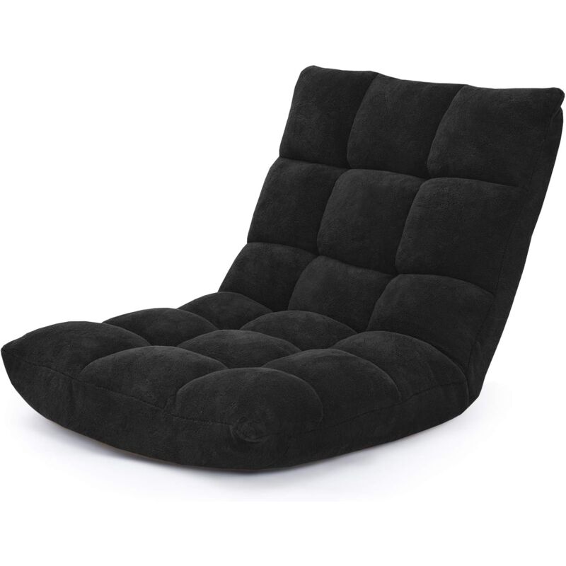 foto del prodotto relax4life sedia pieghevole da pavimento sedia cuscino imbottito regolabile in pi inclinazioni a 14 angolature, poltrona comoda portatile