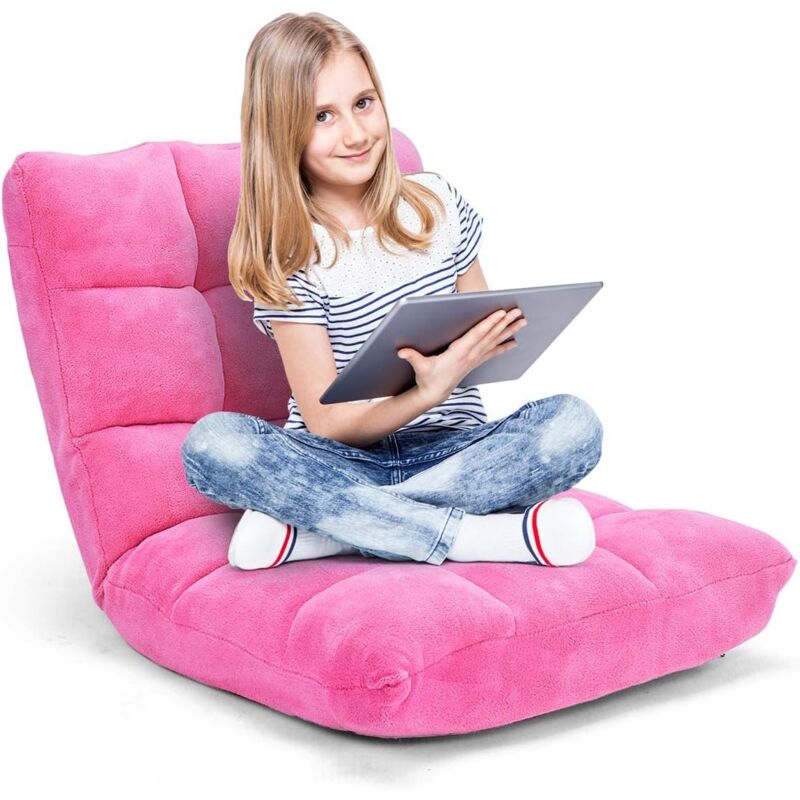 immagine 0 del prodotto relax4life sedia pieghevole da pavimento sedia cuscino imbottito regolabile in pi inclinazioni a 14 angolature, poltrona comoda portatile