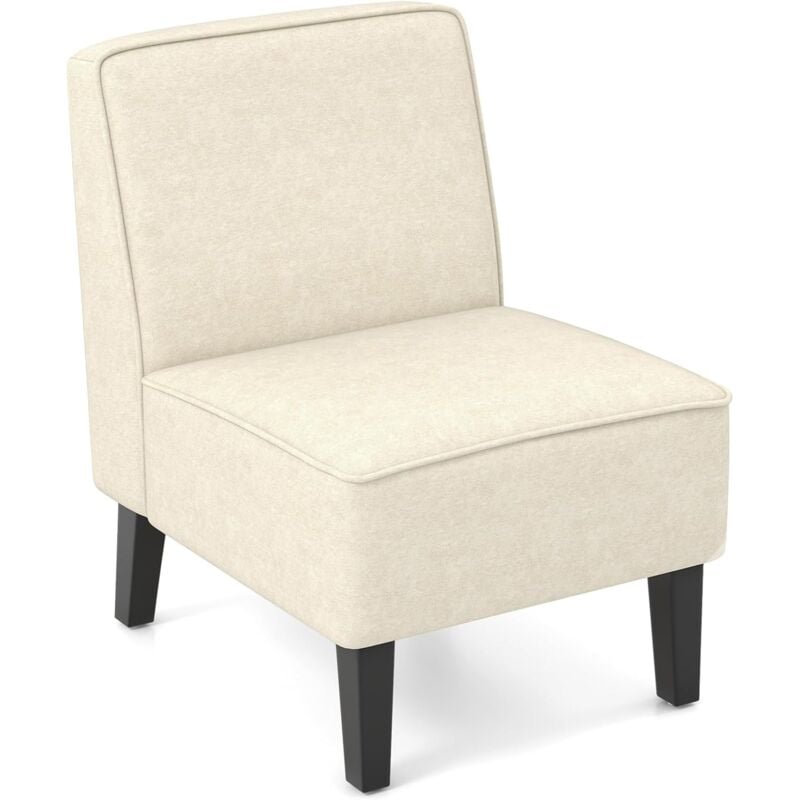 foto del prodotto relax4life sedia relax imbottita con gambe in legno della gomma, sedia daccento imbottita con schienale, portata 150 kg, per soggiorno, camera da