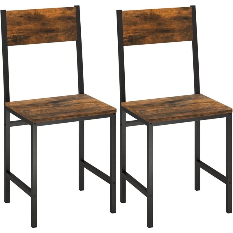 foto del prodotto relax4life set di 2 sedie da pranzo, sedie da pranzo con schienale, sedie da cucina stabili con gambe in metallo, set di 2 sedie in stile