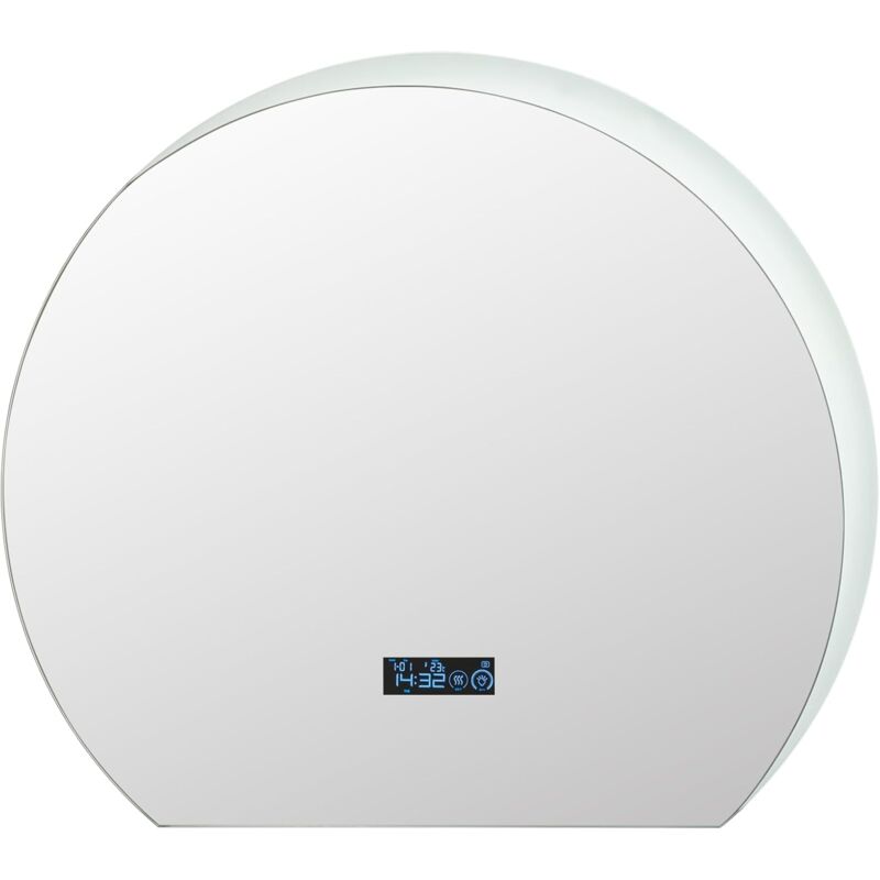 foto del prodotto relax4life specchio da bagno a mezza luna con led, senza cornice, retroilluminato, antinebbia, regolabile con interruttore touch, 3 colori di luce,