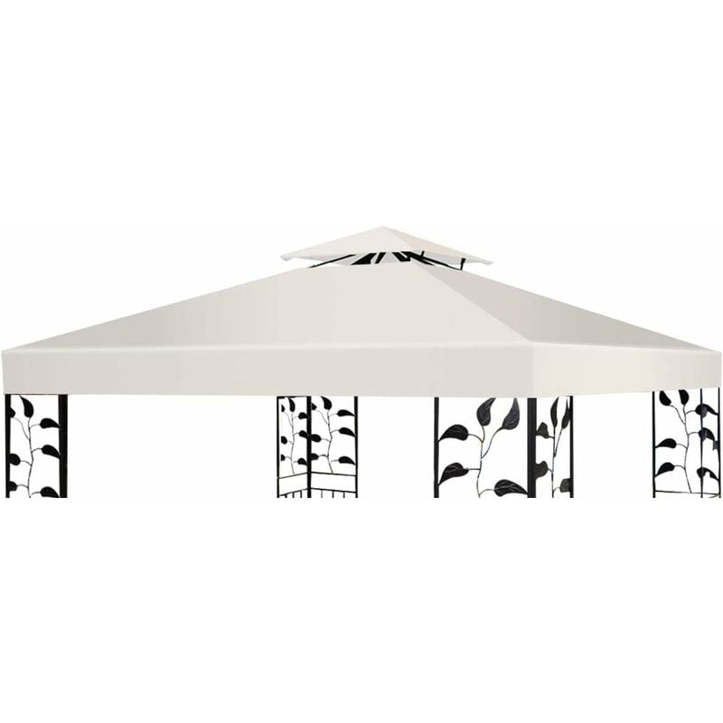 foto del prodotto relax4life telo di ricambio per gazebo, baldacchino a doppio strato con camino airvent, tessuto impermeabile, telo quadrato 3 x 3 m per gazebo e