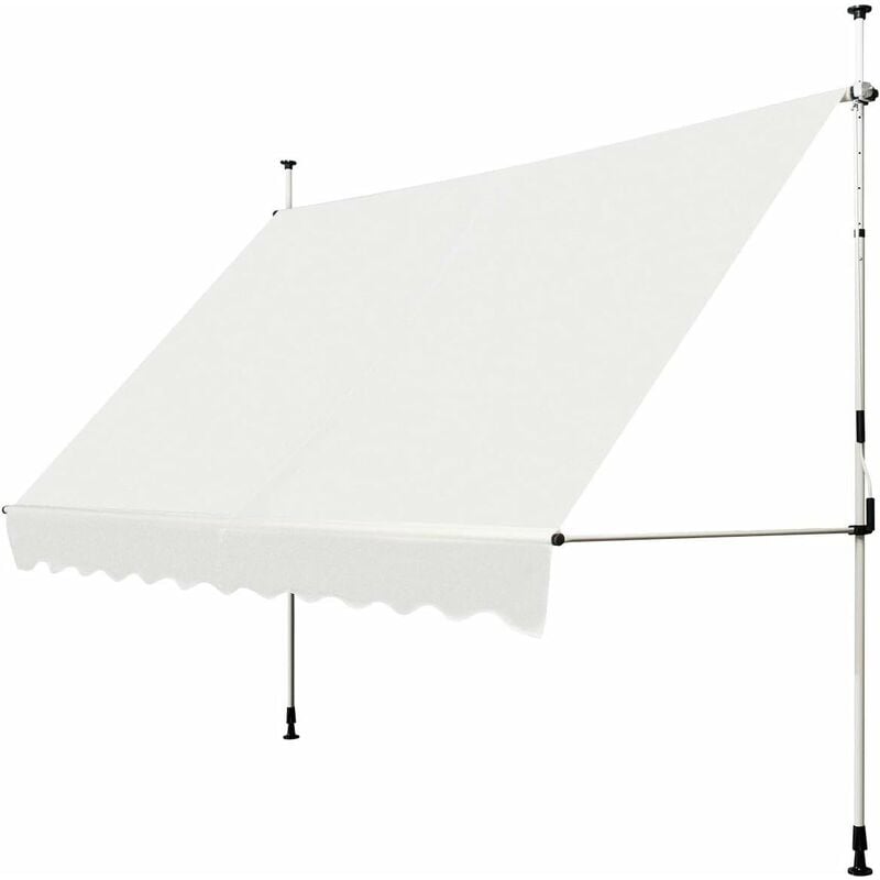 foto del prodotto relax4life tenda da sole a bracci estensibili, tenda da sole per esterno in tessuto impermeabile e resistene ai raggi solari, struttura telescopica