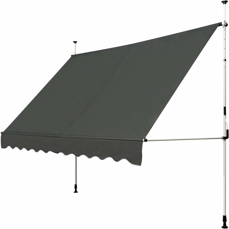 foto del prodotto relax4life tenda da sole a bracci estensibili, tenda da sole per esterno in tessuto impermeabile e resistene ai raggi solari, struttura telescopica