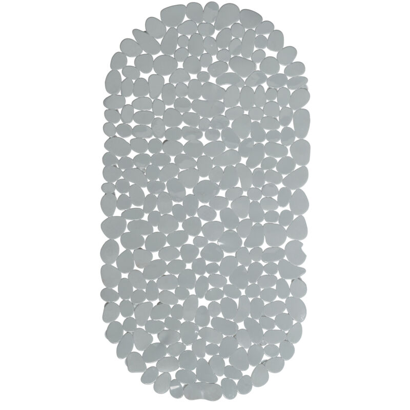 foto del prodotto relaxdays - 10x tappeti antiscivolo per vasca da bagno in set, tappetini con ventose, lunghezza 66,5 x 34,5 cm, grigio
