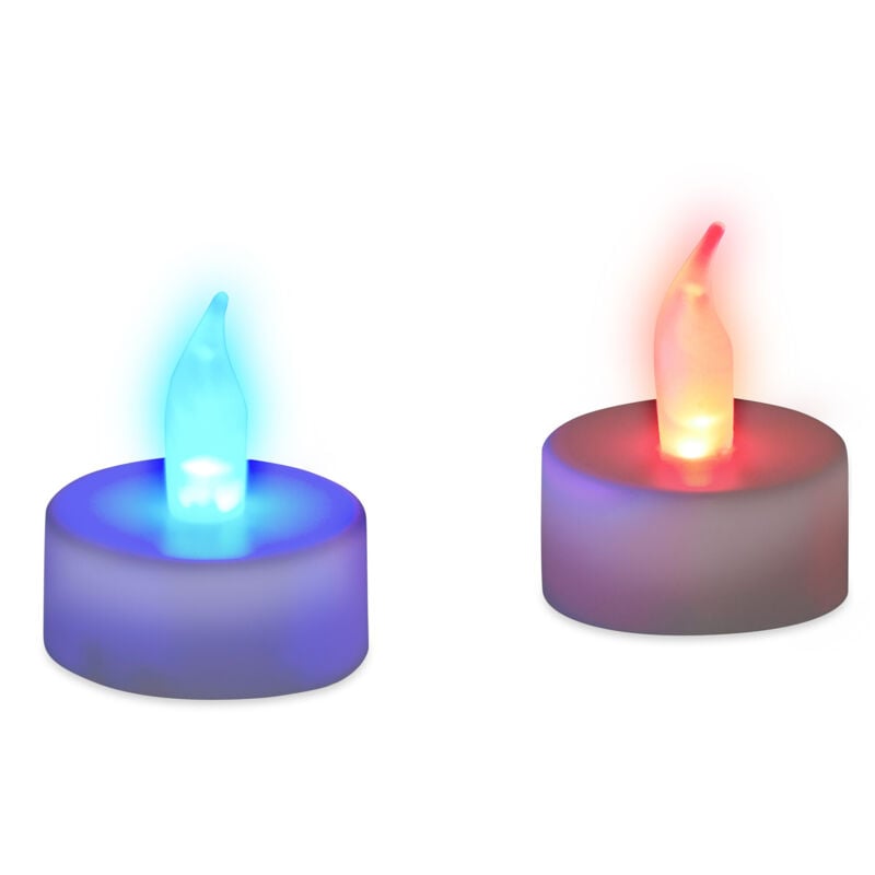 foto del prodotto relaxdays 48x lumini led, cambiamento di colore, decorazione senza fiamma, a batterie, candeline, colorate
