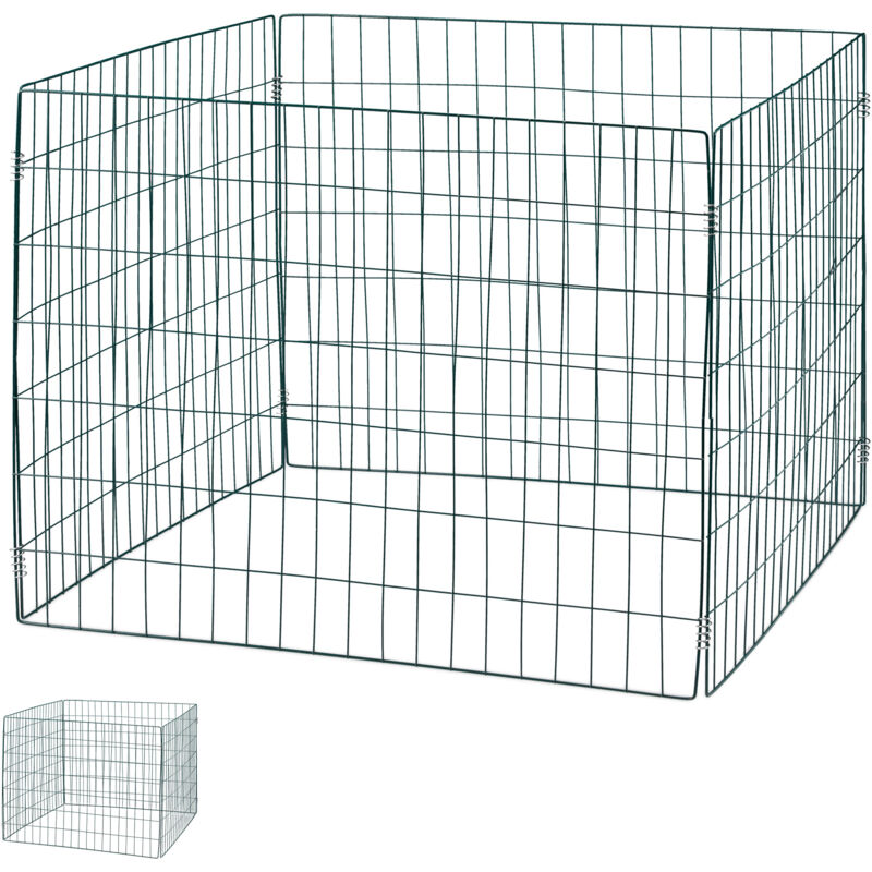 foto del prodotto relaxdays compostiera in acciaio, set da 2 contenitori da giardino per compost, hlp 70 x 90 x 90 cm, 560 litri, verde