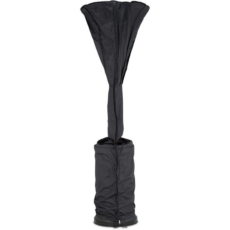 foto del prodotto relaxdays copri stufa a fungo, telone per caminetto, copertura protezione in poliestere idrorepellente, 250x70cm, nero