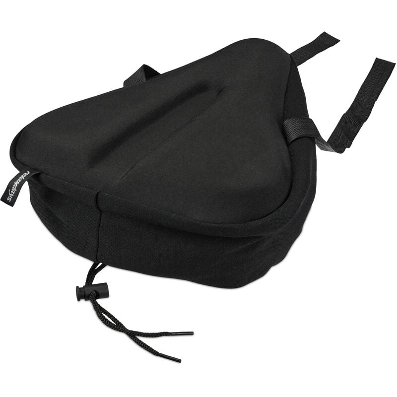 foto del prodotto relaxdays coprisella con gel per bicicletta, imbottito e morbido rivestimento per sellini bici, impermeabile, nero