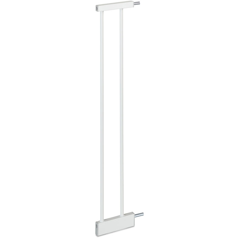 foto del prodotto relaxdays estensione cancelletto per bambini, da 14 cm, barriera cani e neonati, recinzione per scale, acciaio, bianco