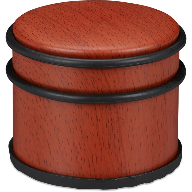foto del prodotto relaxdays fermaporta, blocca porta pesanti finestre, acciaio gomma, accessorio per la casa, 9,5 cm, marrone rosso