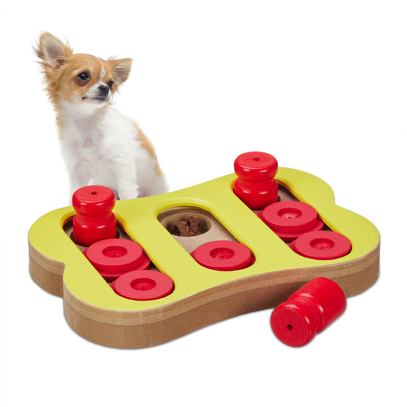 foto del prodotto relaxdays gioco interattivo per cani, giocattolo olfattivo, attivazione mentale, dog activity toy puzzle, multicolore