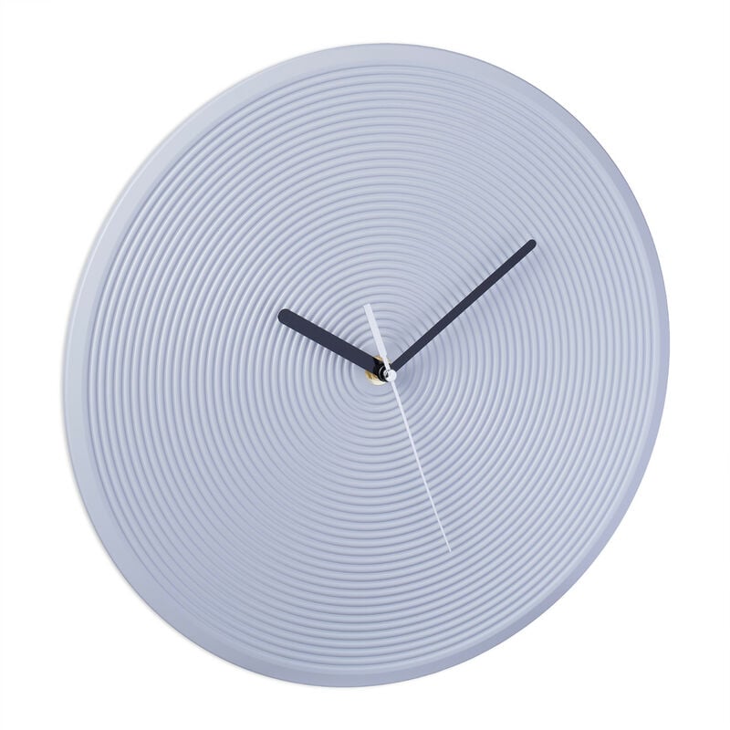 foto del prodotto relaxdays orologio da parete, analogico, design moderno, 30,5 cm, lancetta dei secondi, da cucina o soggiorno, grigio