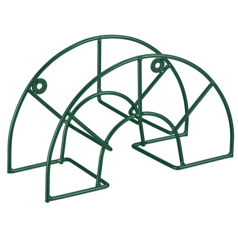 foto del prodotto relaxdays portatubo da parete, in acciaio, per tubi giardino fino a 45 m e attacco 5 8, hlp 19 x 30,5 x 13,5 cm, verde